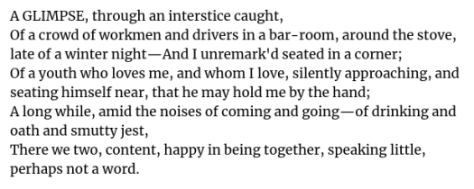 “A Glimpse” by Walt Whitman – grammaticus